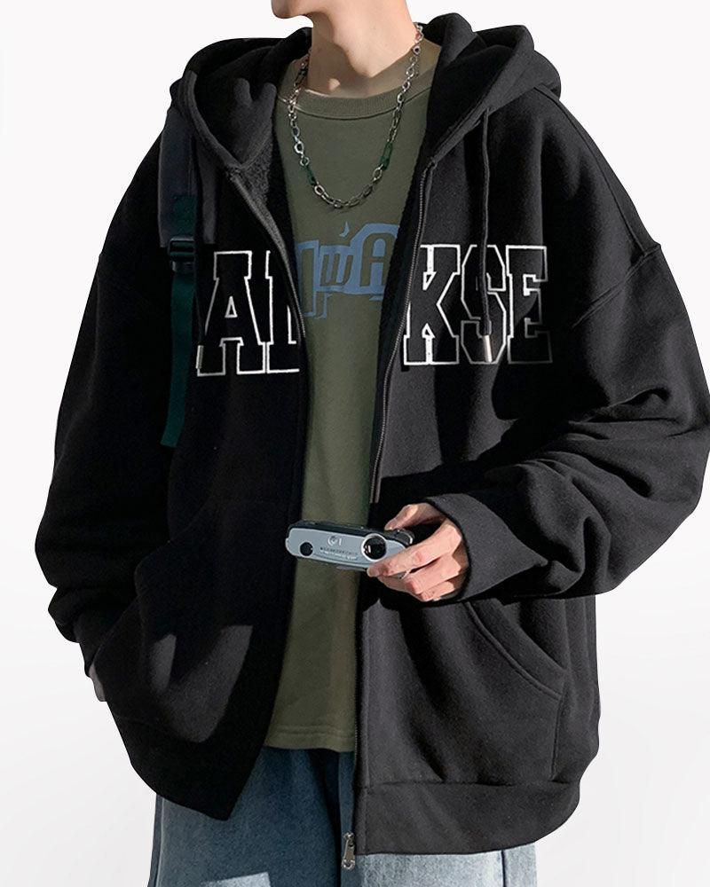 Streetwear Urban Thick Zip Up Hoodie