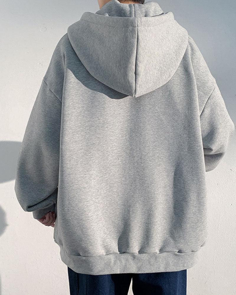 Streetwear Urban Thick Zip Up Hoodie