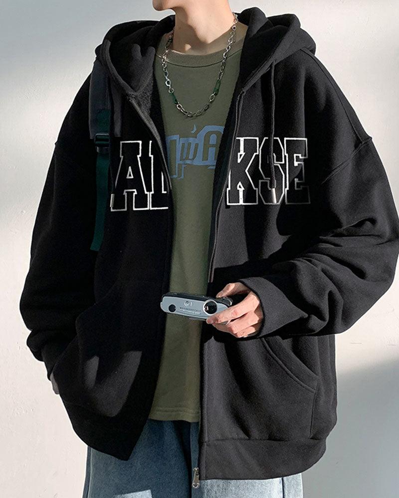 Streetwear Urban Thick Zip Up Hoodie