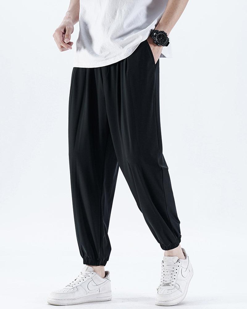 Summer Ice Silk Jogger Pants