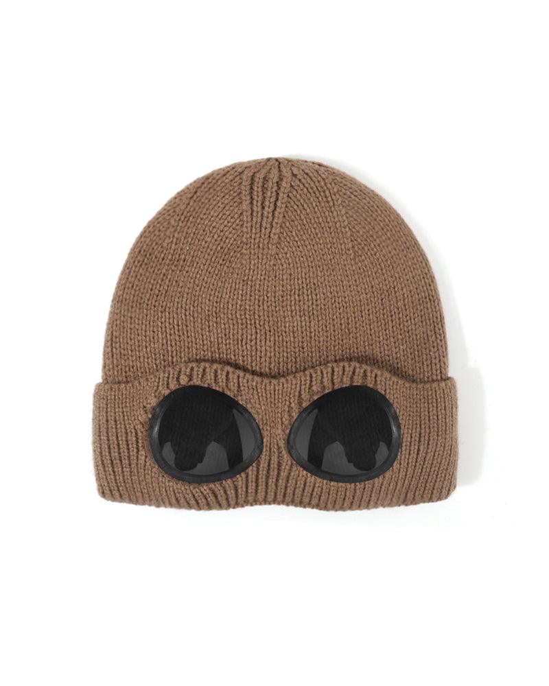 Aviator Sunglasses Knitted Futuristic Hat