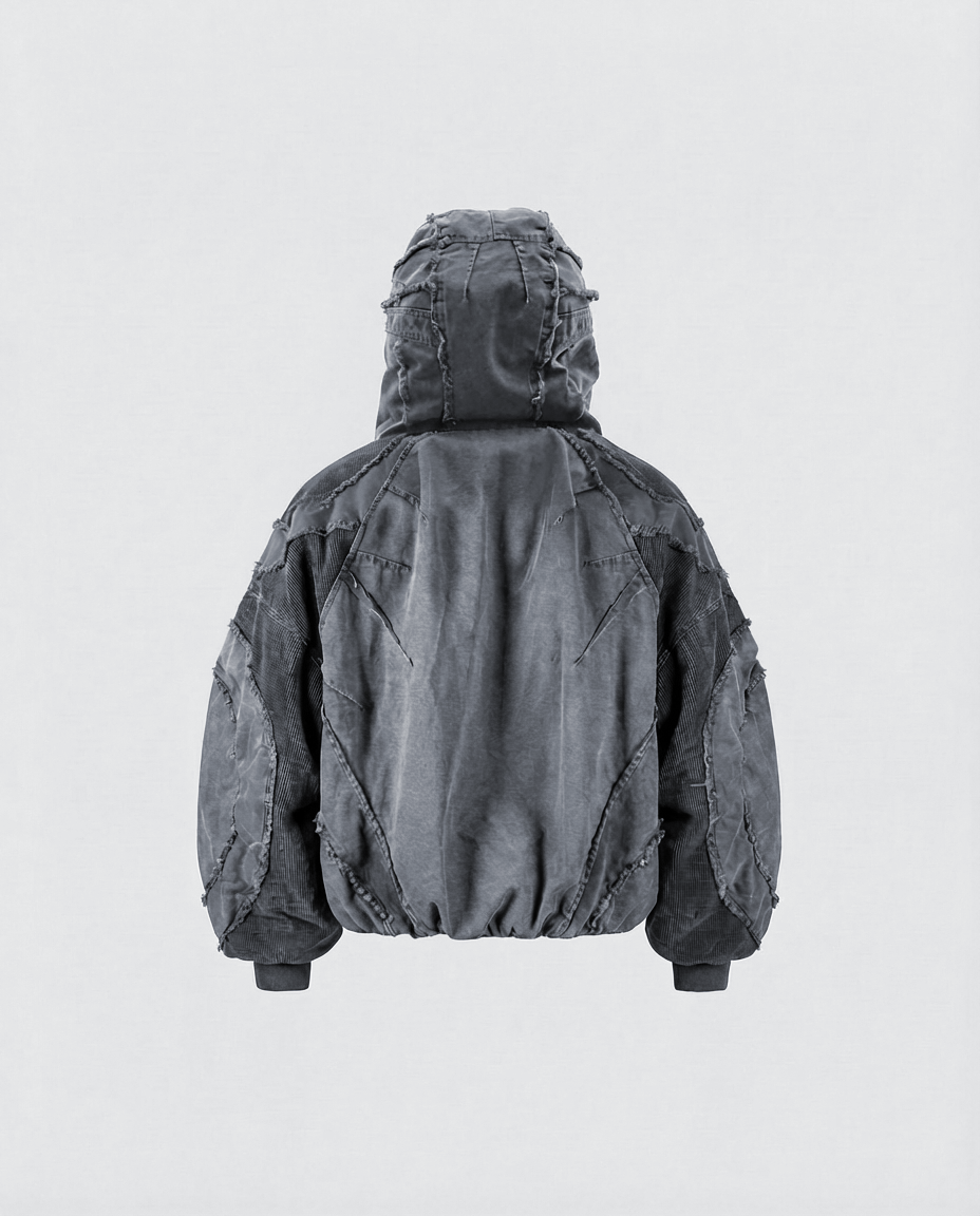 Deconstructed Hooded Denim Jacket