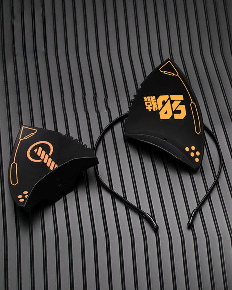 Bad Girl Cyberpunk Cat Ear Headband And Mask (Sold Separately)