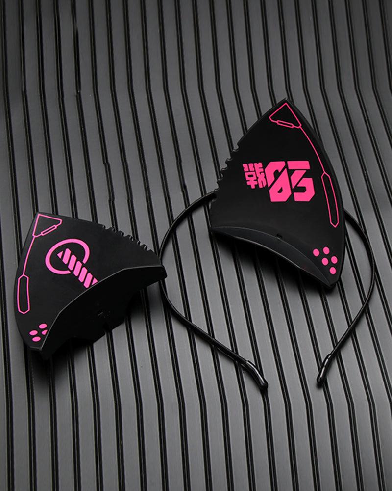 Bad Girl Cyberpunk Cat Ear Headband And Mask (Sold Separately)