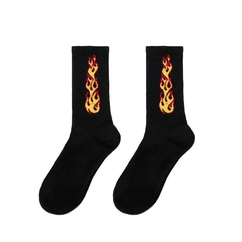 Burning On Fire Socks