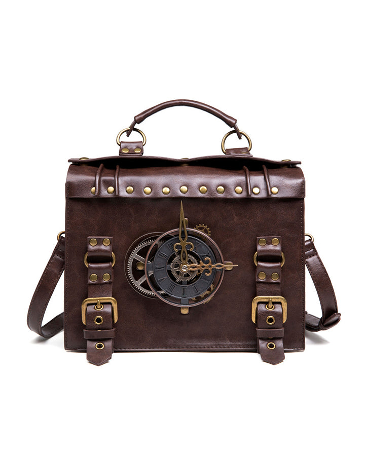 Vintage Steampunk Clock Design Handbag