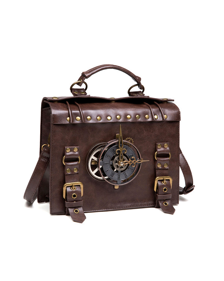 Vintage Steampunk Clock Design Handbag
