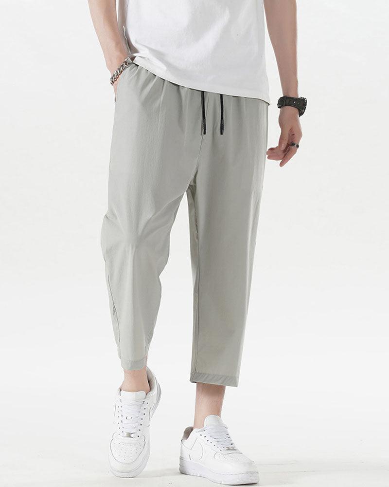 Ice Silk Calf-length Pants