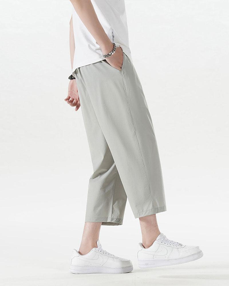 Ice Silk Calf-length Pants