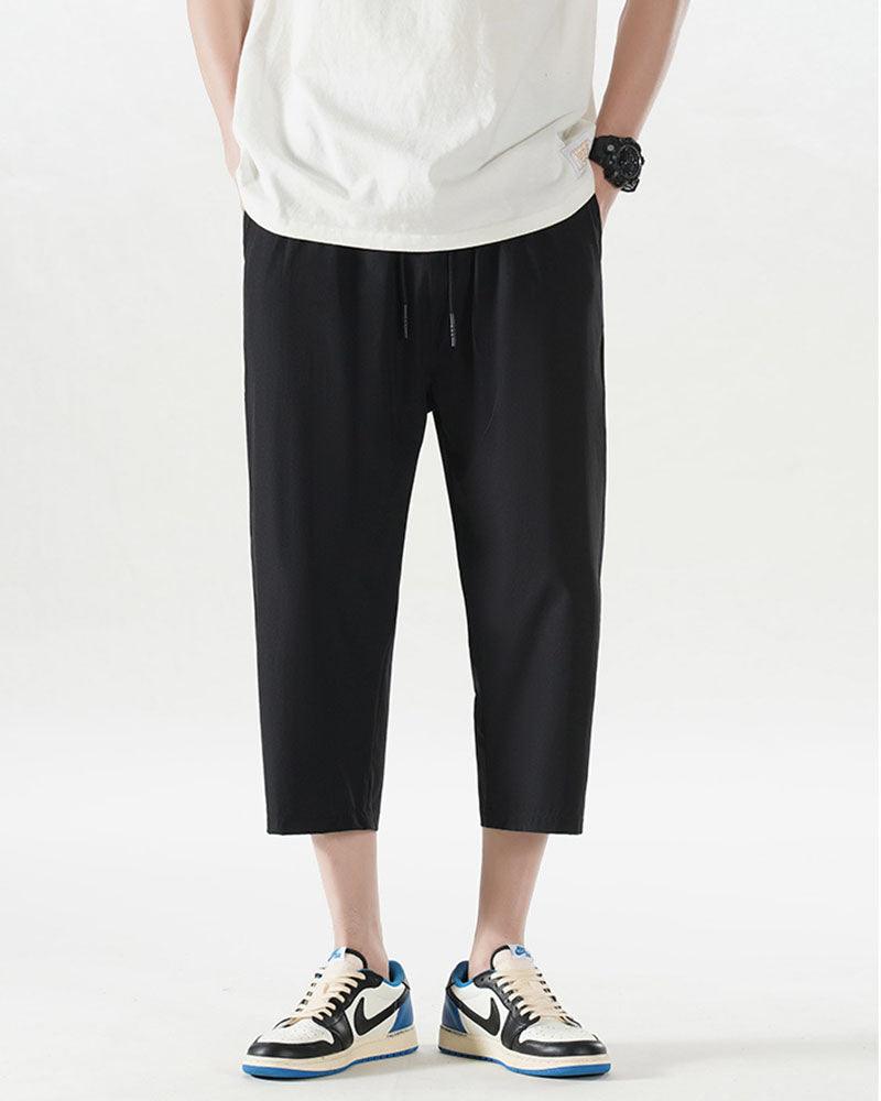 Ice Silk Calf-length Pants