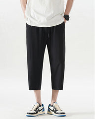 Ice Silk Calf-length Pants