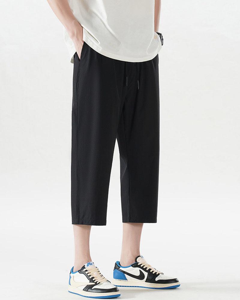 Ice Silk Calf-length Pants