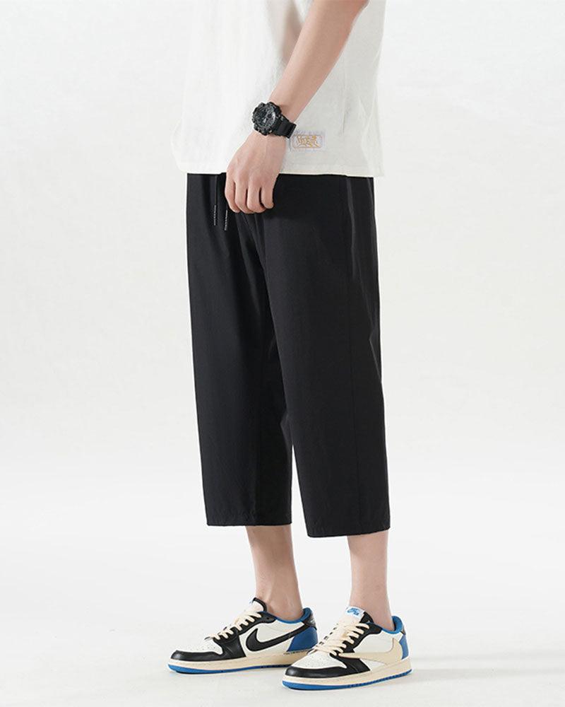 Ice Silk Calf-length Pants