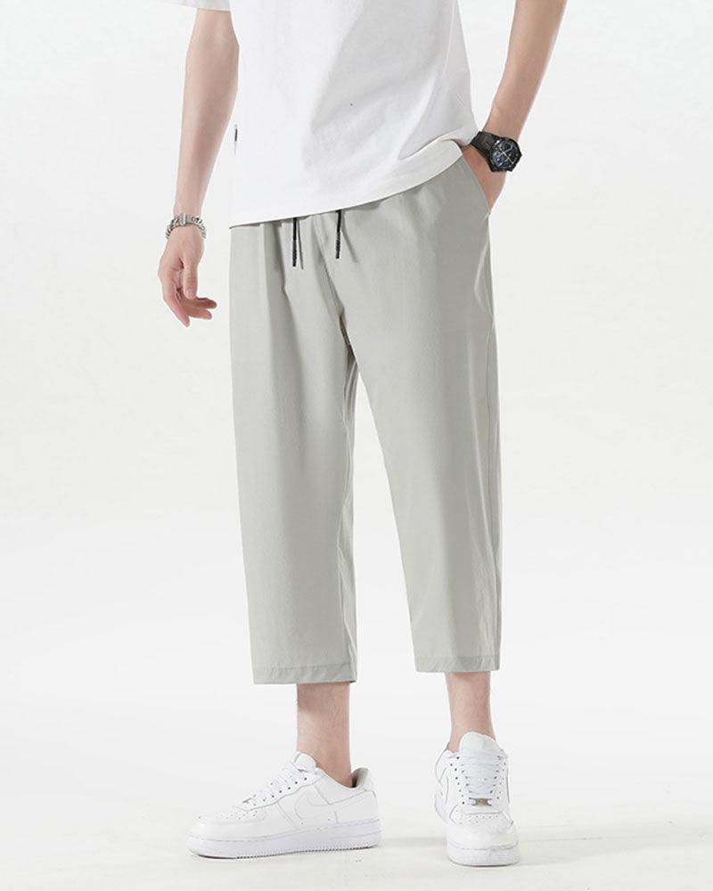 Ice Silk Calf-length Pants