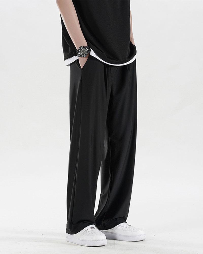 Summer Ice Silk Wide Leg Pants