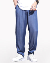 Ice Silk Denim Look Pants