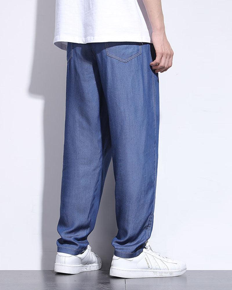 Ice Silk Denim Look Pants