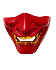 Cyberpunk Japanese Hannya Half Face Oni Mask