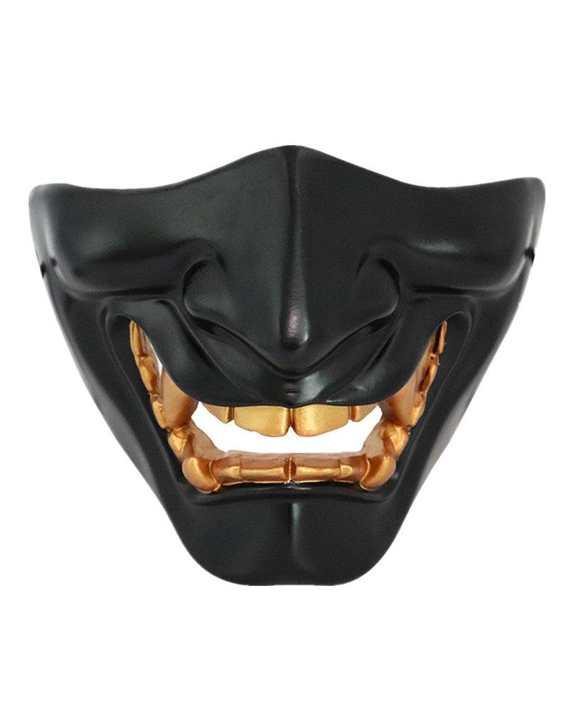 Cyberpunk Japanese Hannya Half Face Oni Mask