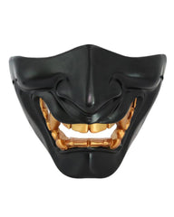 Cyberpunk Japanese Hannya Half Face Oni Mask