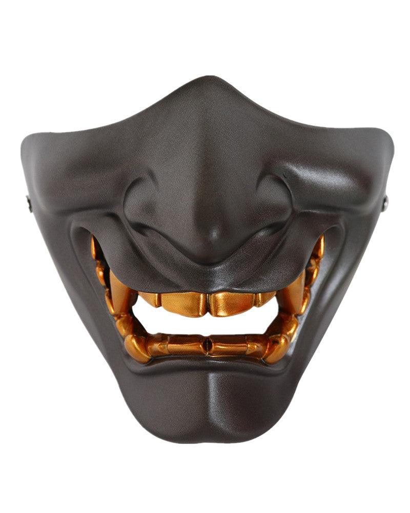 Cyberpunk Japanese Hannya Half Face Oni Mask