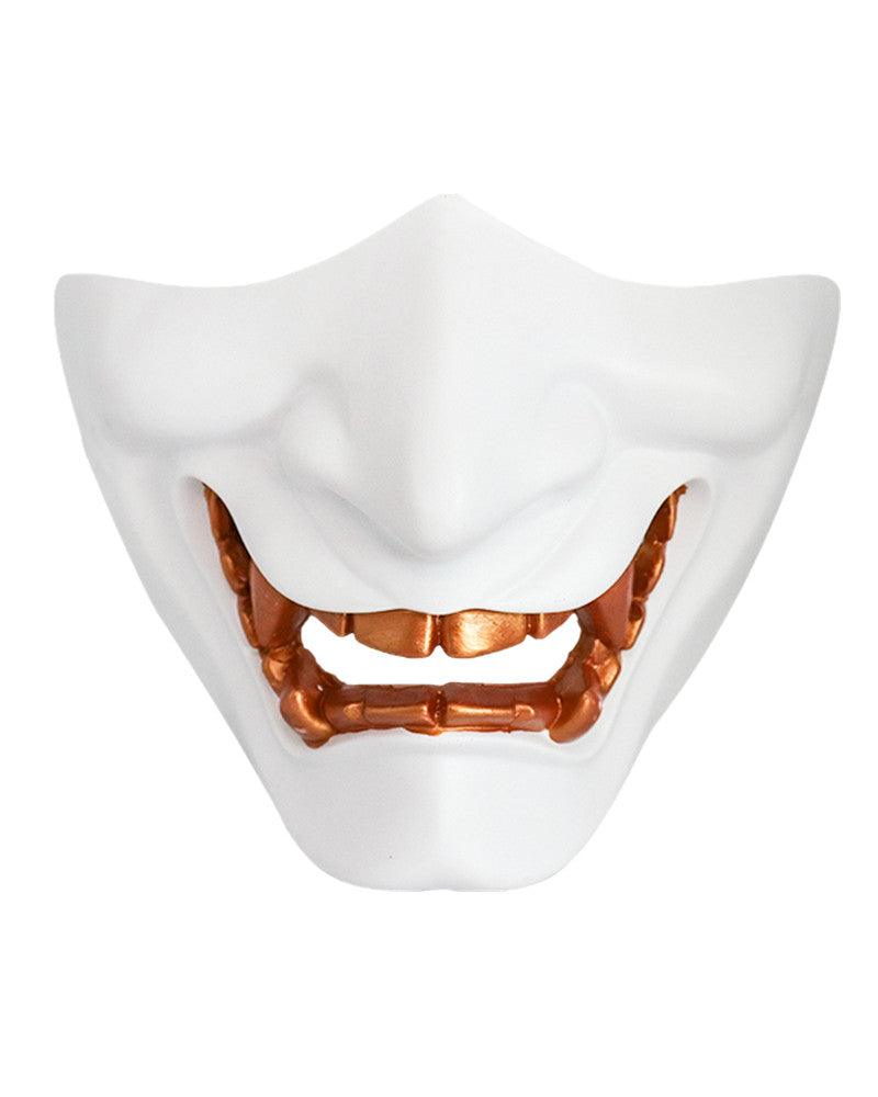 Cyberpunk Japanese Hannya Half Face Oni Mask