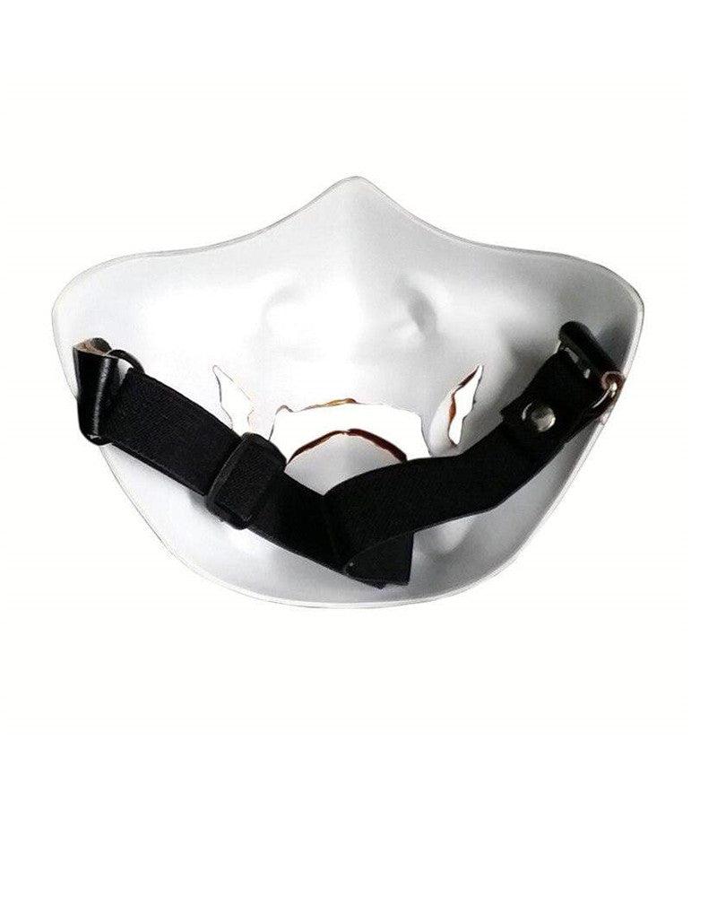 Cyberpunk Japanese Hannya Half Face Oni Mask