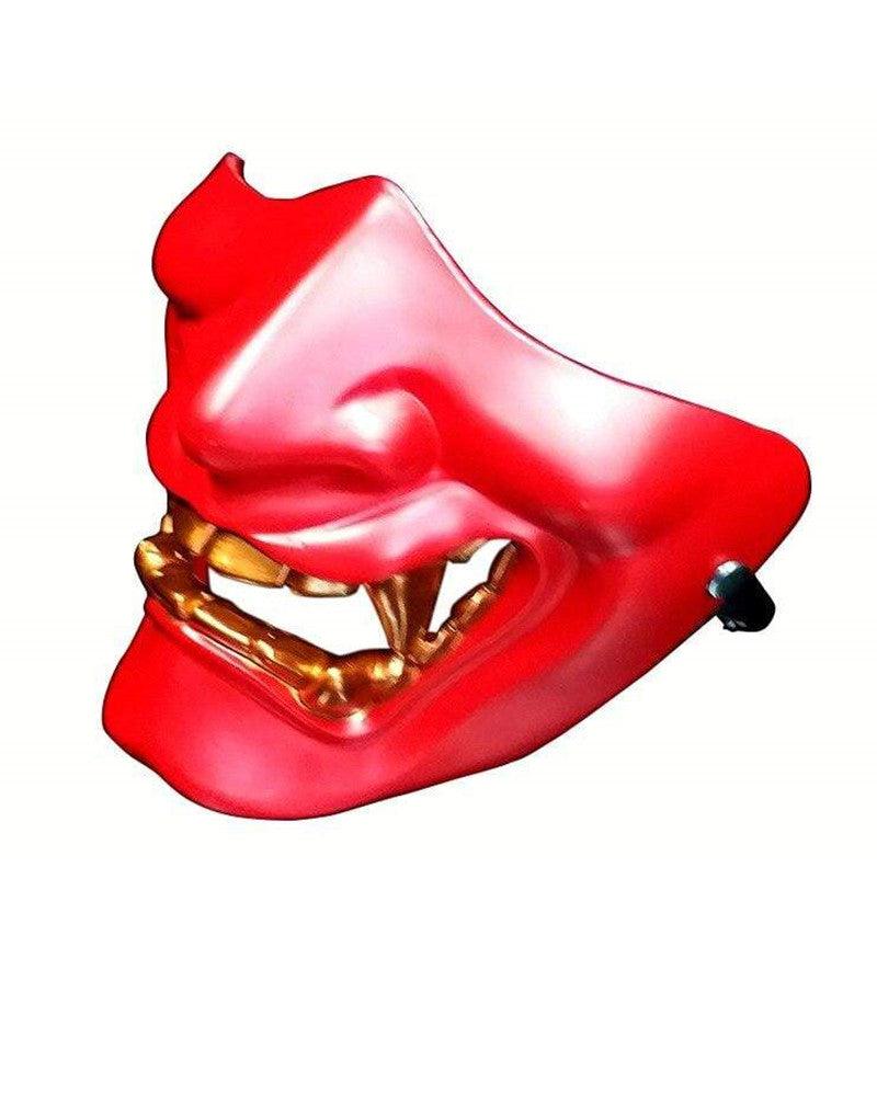 Cyberpunk Japanese Hannya Half Face Oni Mask