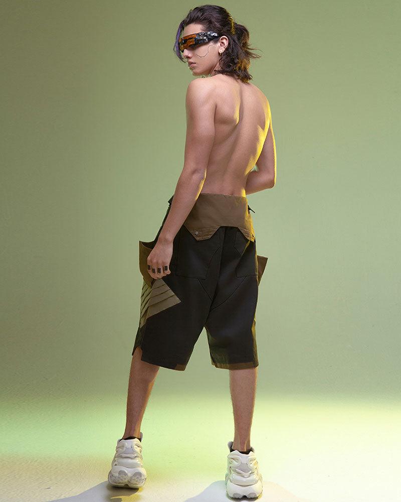 Fist Power Cyberpunk Washed Cargo Shorts