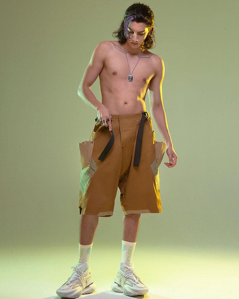 Fist Power Cyberpunk Washed Cargo Shorts
