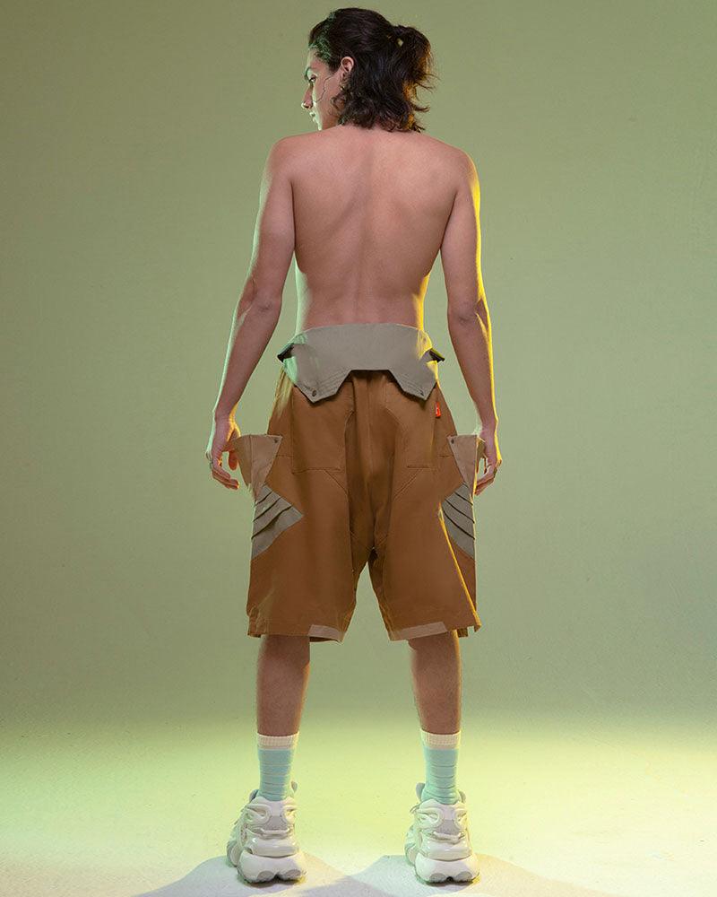 Fist Power Cyberpunk Washed Cargo Shorts