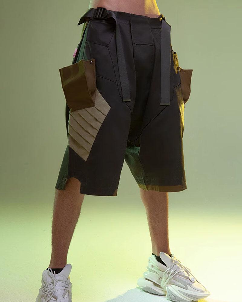 Fist Power Cyberpunk Washed Cargo Shorts