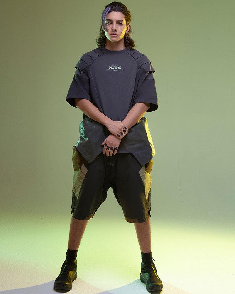 Fist Power Cyberpunk Washed Cargo Shorts