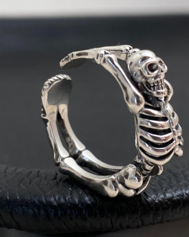 Skeleton Design Titanium Steel Ring