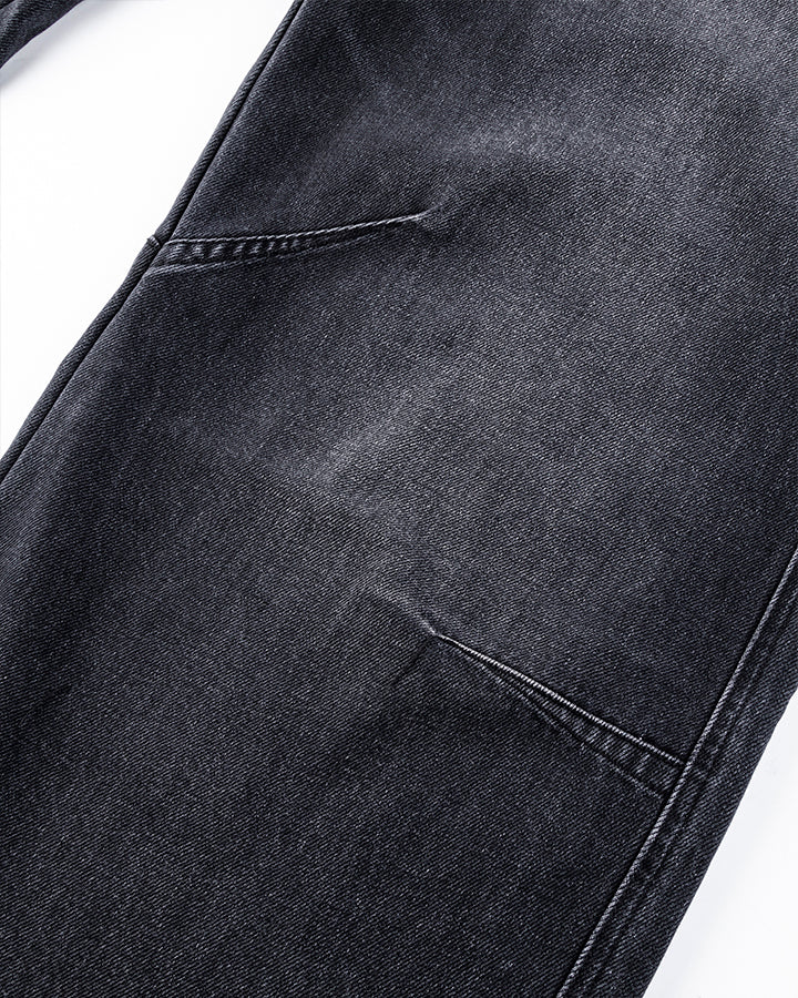 Washed Black Wide-Leg Jeans