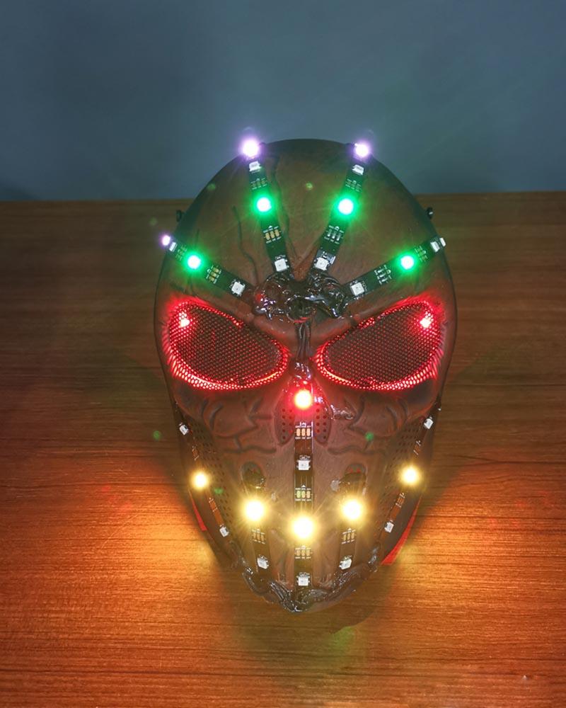 LED Halloween Skull Cyberpunk Helmet Mask