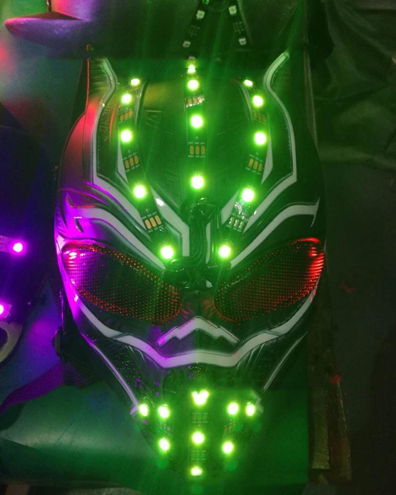 LED Halloween Skull Cyberpunk Helmet Mask