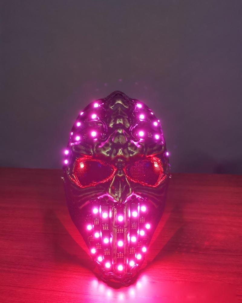 LED Halloween Skull Cyberpunk Helmet Mask