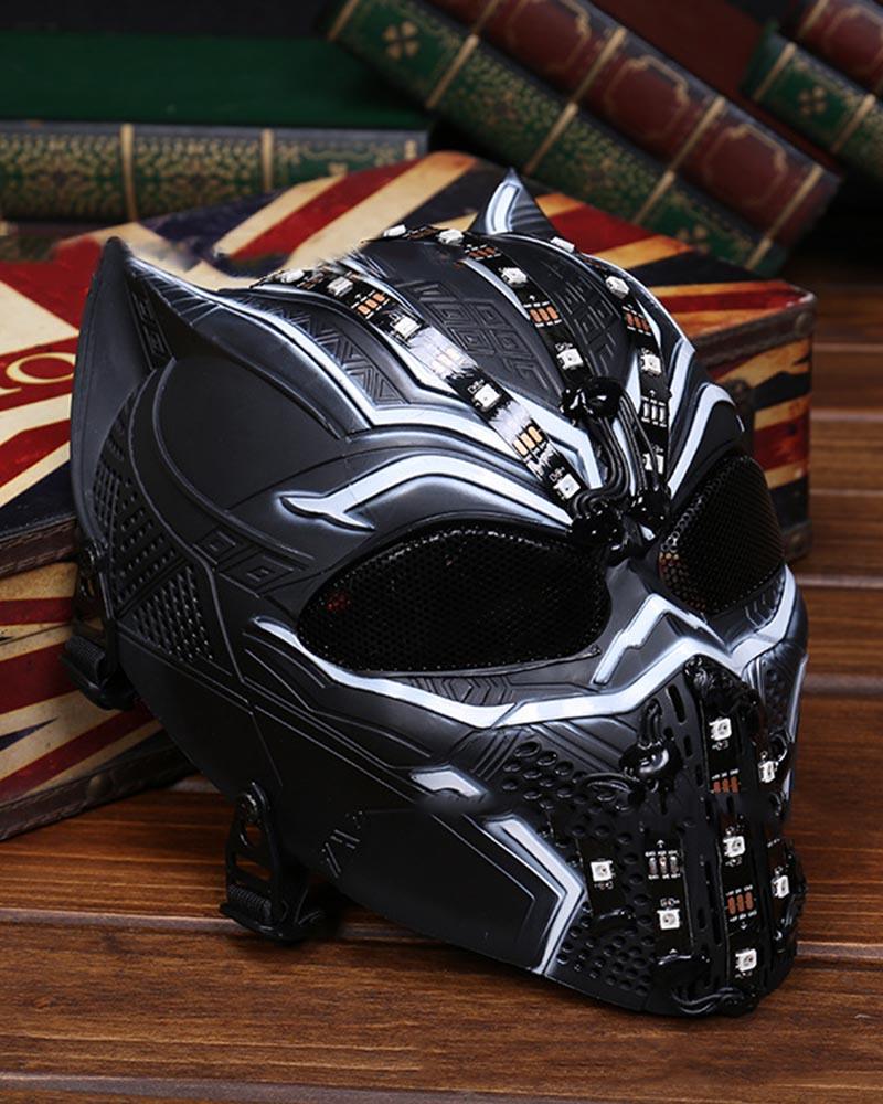 LED Halloween Skull Cyberpunk Helmet Mask