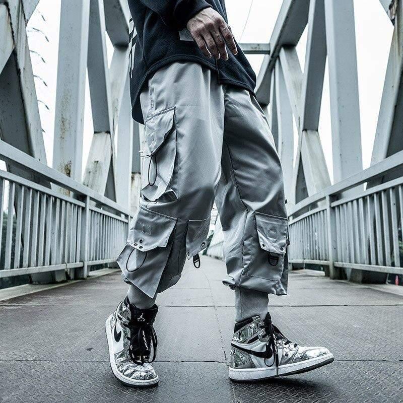 Streetwear Black Multi-Pocket Cargo Pants