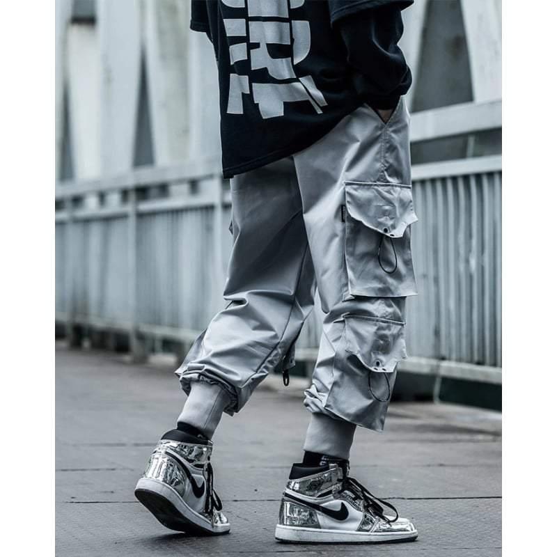 Streetwear Black Multi-Pocket Cargo Pants
