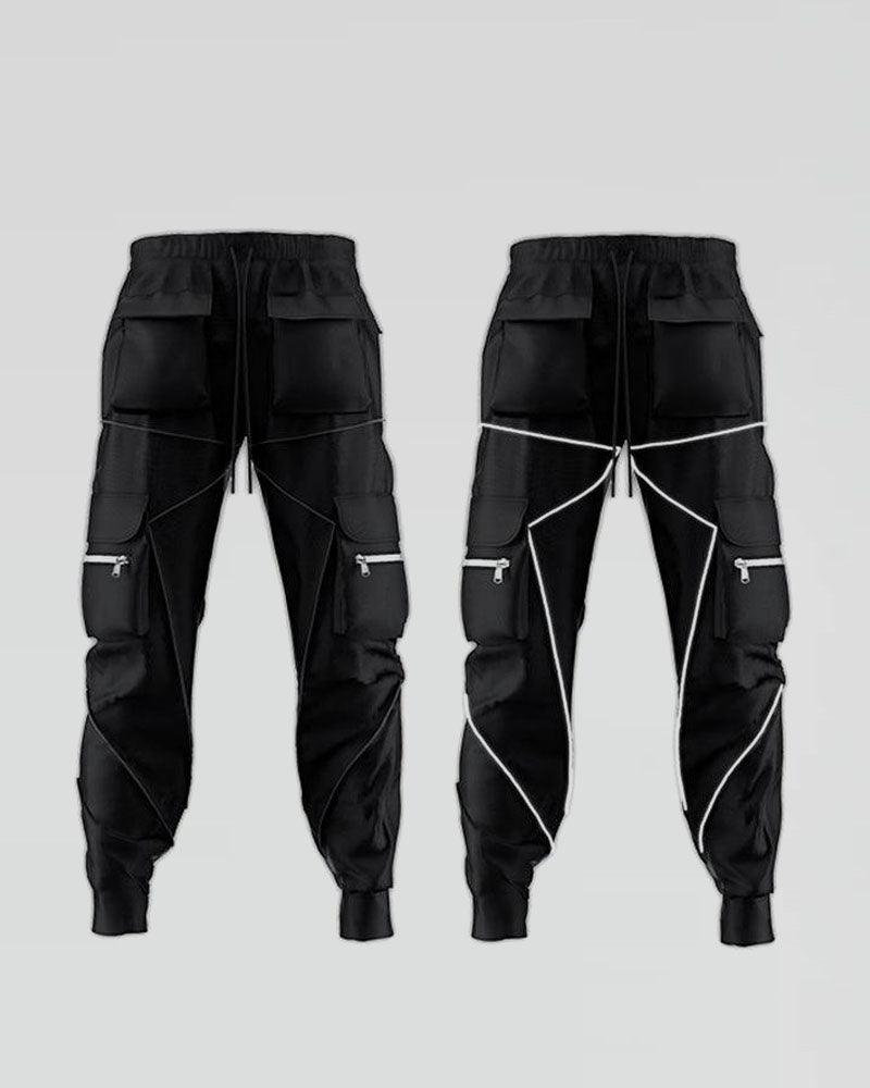 Combat Reflective Black Cargo Pants