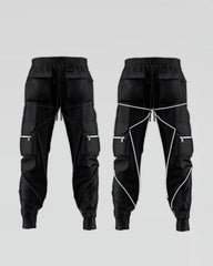Combat Reflective Black Cargo Pants