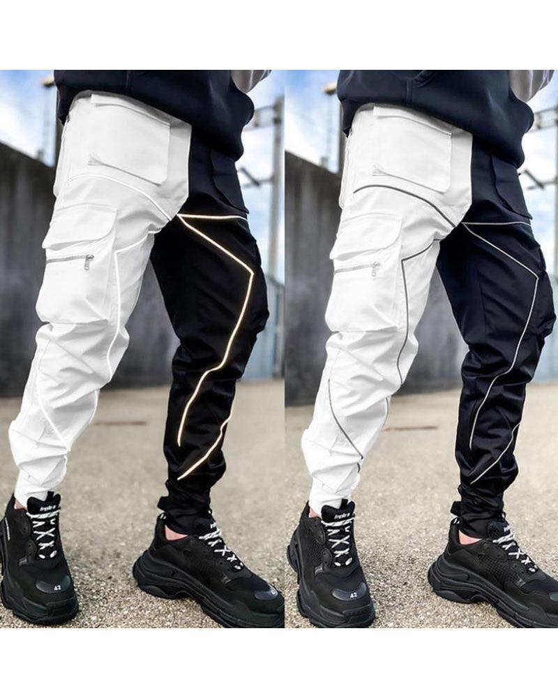 Combat Reflective Black Cargo Pants