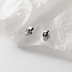 Silver Skull Earrings