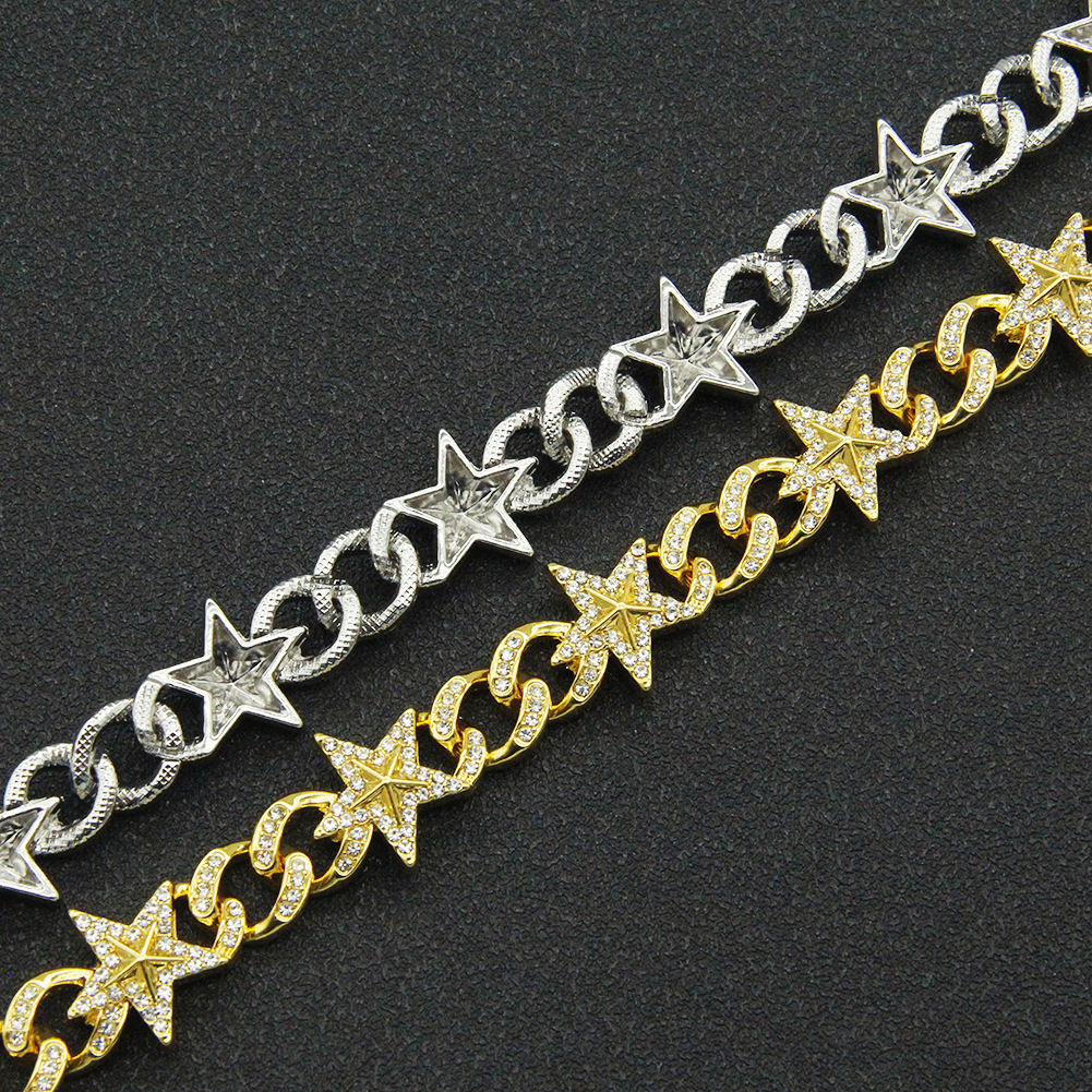 Shiny Rhinestones Star Chain