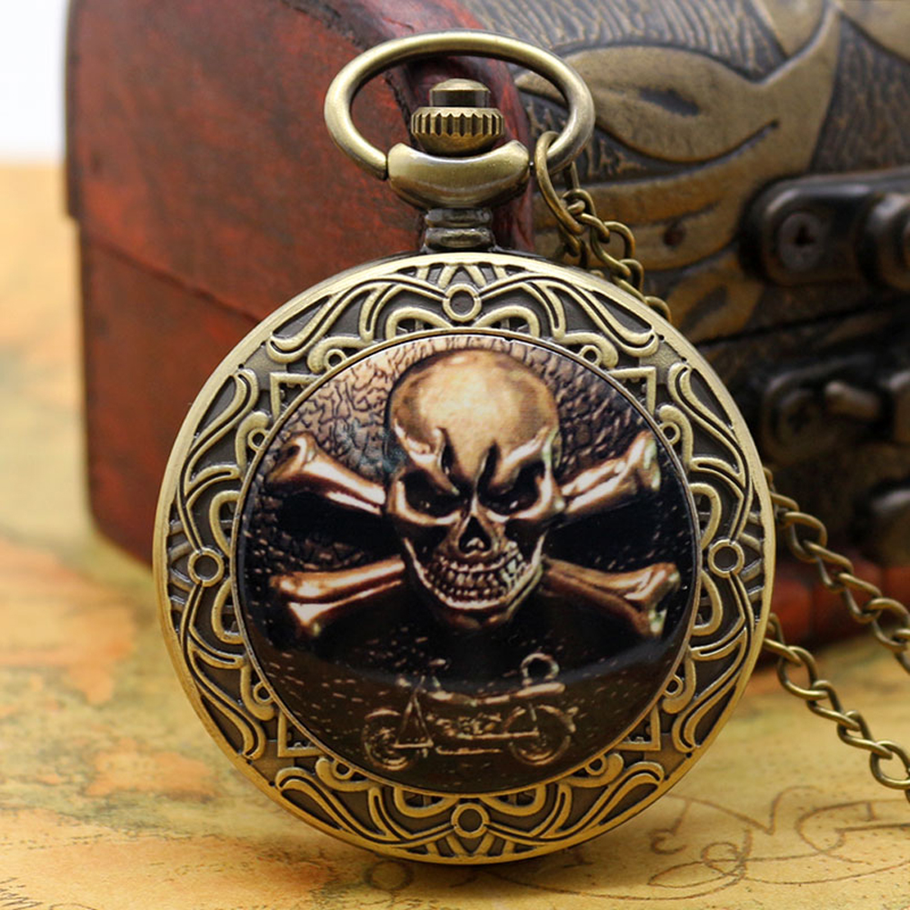 Goth Skull Pocket Watch