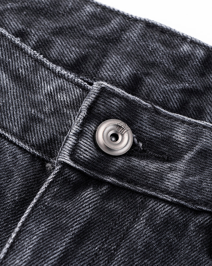 Washed Black Wide-Leg Jeans