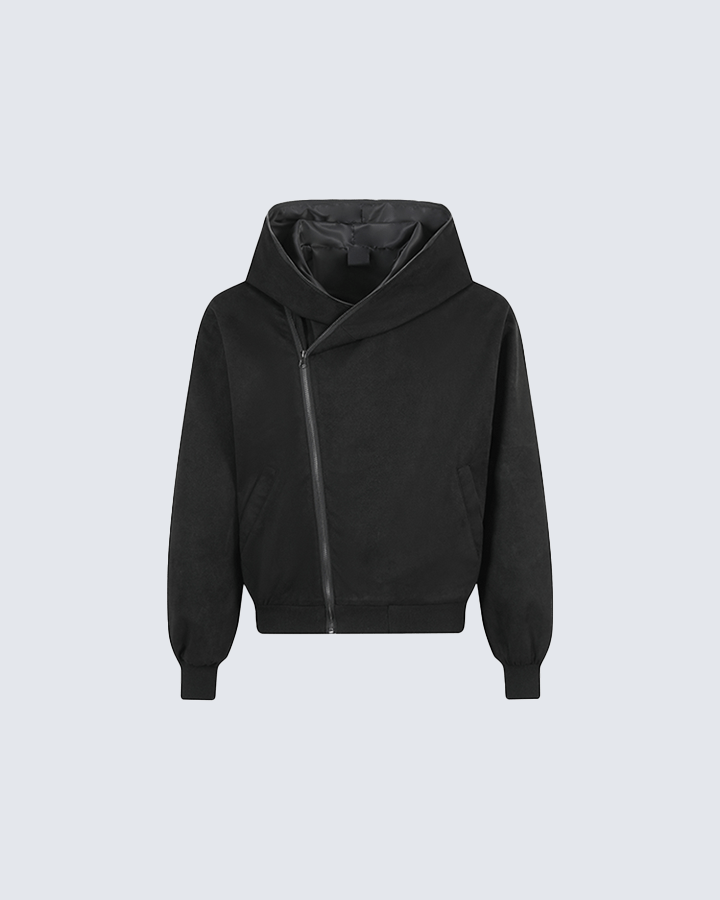 Faux Fur Zip-Up Hoodie