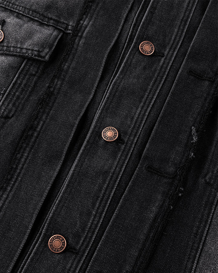 Autumn Winter New Design Distressed Denim Jacket